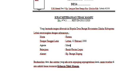 Terkait keuntungan berlangganan pdam, anda tak perlu repot jauh mengambil air karena air sudah. CONTOH SURAT KETERANGAN TIDAK MAMPU - husnuls492.com