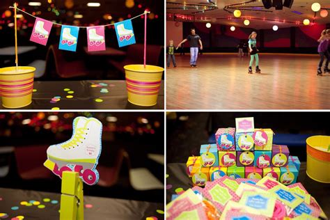 Karas Party Ideas Neon Roller Skate Disco Teen Tween 11th Birthday