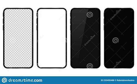 High Quality Realistic Trendy No Frame Smartphone Mockup Phone For