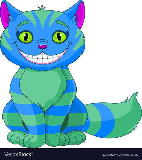 Smiling Cheshire Cat Royalty Free Vector Image