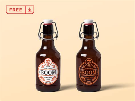 Download Beer Bottle Mockup Free PSD - 🥳 Frebie