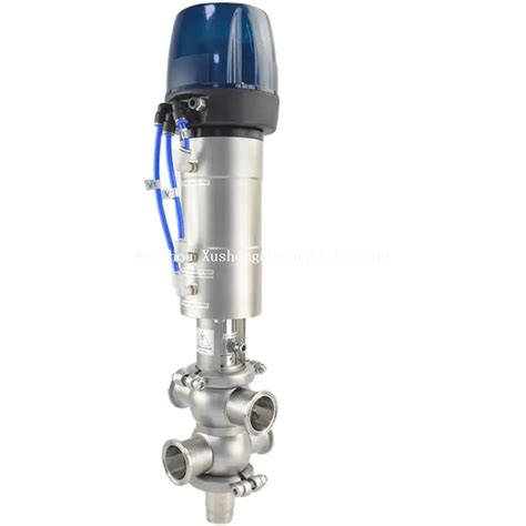 Ss316 Hot Sale Sanitary Pneumatic Double Seat Mix Proof Valve China