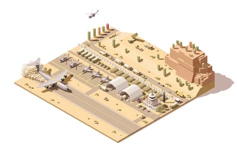 Vector Isometric Low Poly Infographic Element Representing Map Of