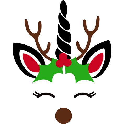 Christmas Unicorn Reindeer Svg Christmas Svg Merry Christm Inspire