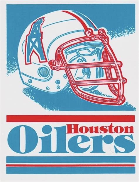 Vintage Nfl Houston Oilers Poster Houston Oilers Texans Football