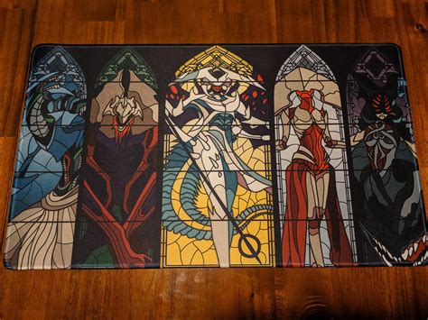 My New Stained Glass Praetorsatraxa Mat To Go With My Atraxa Edh Deck From Inked Gaming R
