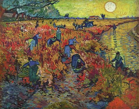 Vincent Van Gogh S The Red Vineyard Famous Landscape Painting Painting By Vincent Van Gogh
