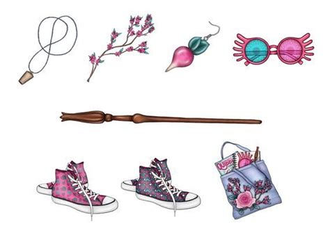 Luna Lovegood Clip Art Set  Harry potter tattoos, Luna lovegood tattoo, Harry potter drawings