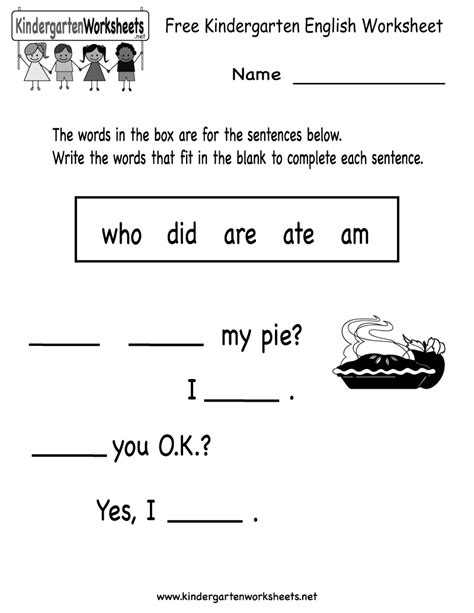 Preschool English Worksheets Printable 42736 Free Worksheets Samples