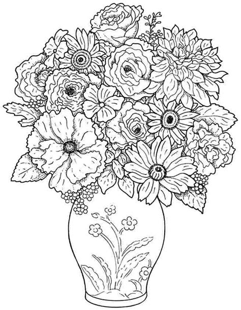Now you can have beautiful flowers without the dirt, just add crayon. Flower Bouquet Coloring Pages - Coloring Home