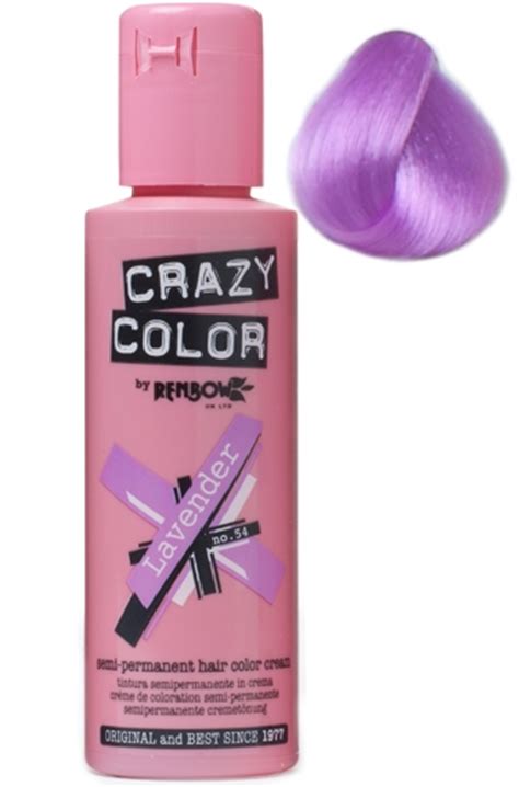 Crazy Color Semi Permanent Hair Color Dye Tint Lavender 54