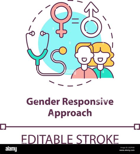 gender responsive approach concept icon stock vector image and art alamy