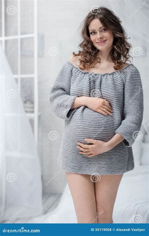 Portrait Of The Young Pregnant Woman Stock Photo Image Of Belly