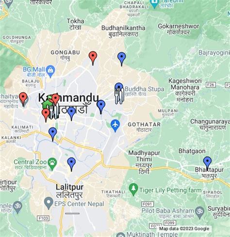 Kathmandu Map Color 2018