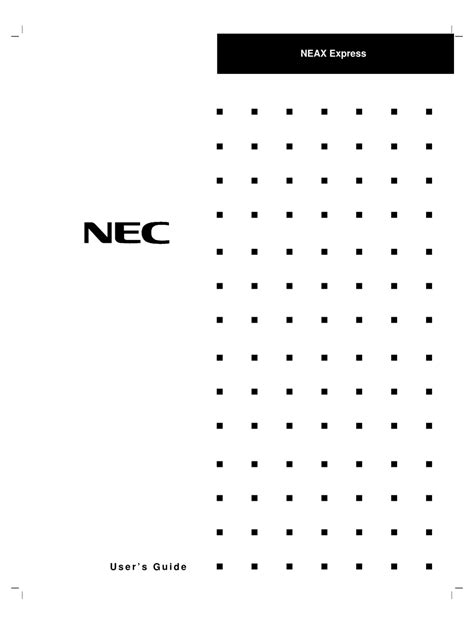 Nec Neax Express User Manual Pdf Download Manualslib