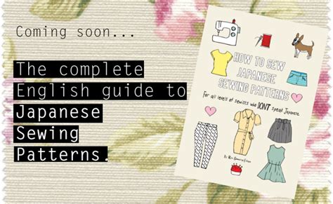 My First Ebook How To Sew Japanese Sewing Patterns Sew In Love