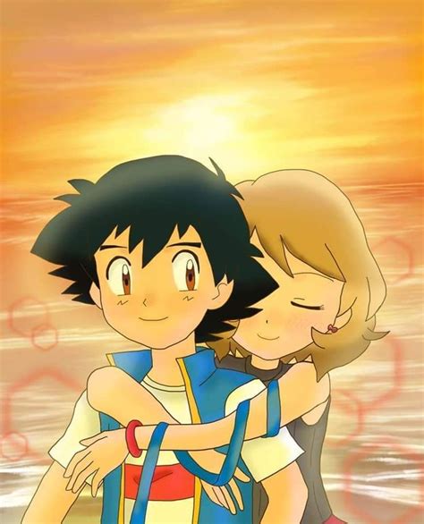 Ash And Serena Fan Art Amourshipping Fotos De Pokemon Ash De