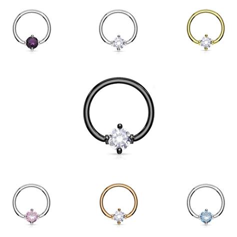Start You Weekend With Our New Prong Set Round Cz Captive Rings 316l Surgical Steel Wholesale