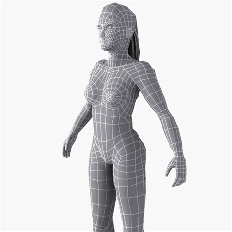 Realistic Nude Woman Body 3d Model