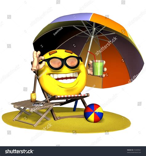 Smiley On Beach Stock Illustration 72349561 Shutterstock
