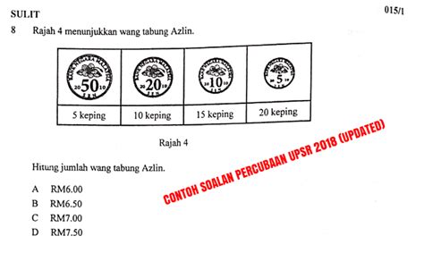 Contoh Soalan Percubaan Upsr Sains Kertas 1 Skema