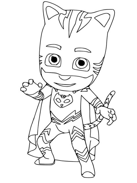 Catboy From Pj Masks Coloring Page Free Printable Coloring Pages
