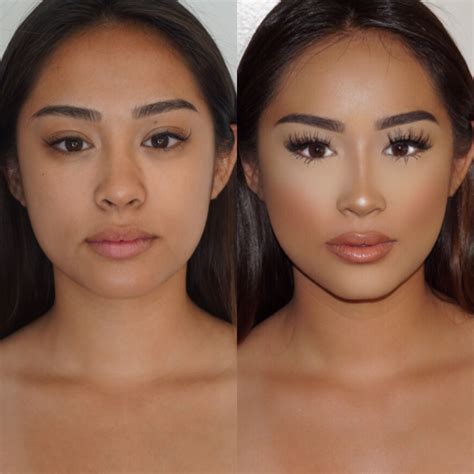 Draw a straight line from the sides of your nose with. Pinterest ~ nahizzle9 | Nose makeup, Nose contouring, Contour makeup