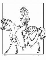 Coloring Horse Princess Riding Kids Printer Send Button Special Use Only Print sketch template