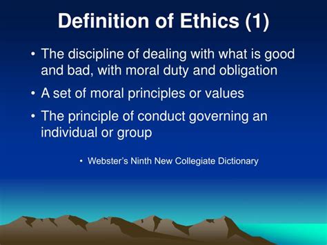 PPT - Definition of Ethics (1) PowerPoint Presentation ...