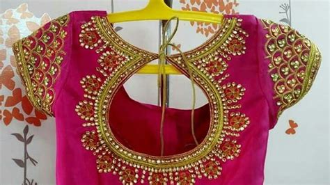 New Model Maggam Work Silk Saree Blouse Designs