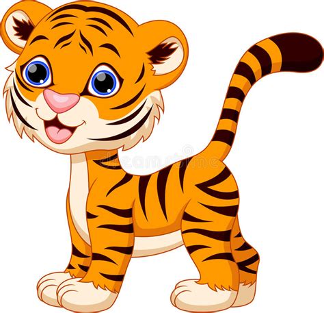 Cute Tiger Cartoon Stock Illustration Illustration Of