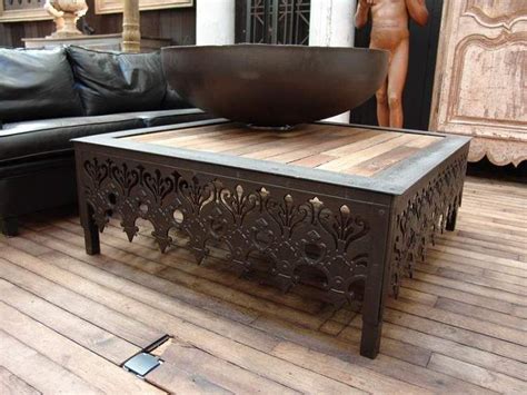 Featuring a unique blend of vintage industrial and contemporary style elements, the. French Vintage Industrial Coffee Table with Old Iron ...