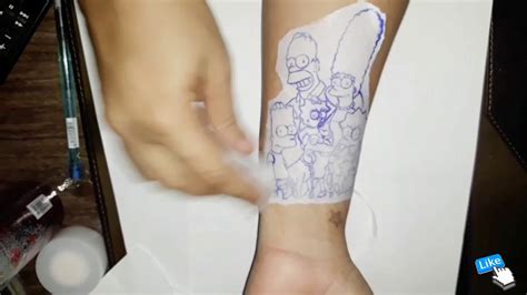Como Fazer Decalque Caseiro Tatuagem Colorida Youtube