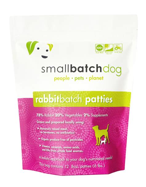 Varying the ingredients is a good way to keep your dog interested. SMALL BATCH SMALL BATCH Frozen Dog Food Rabbit - The Fish ...