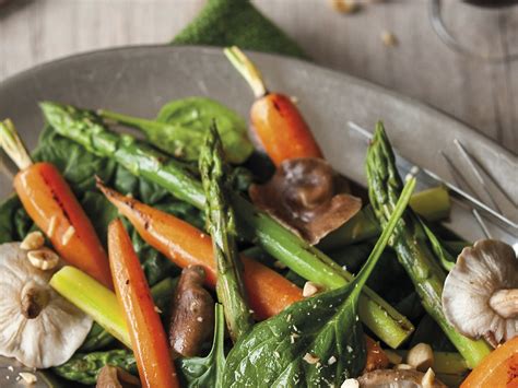 Shiitake met geroosterde groenten