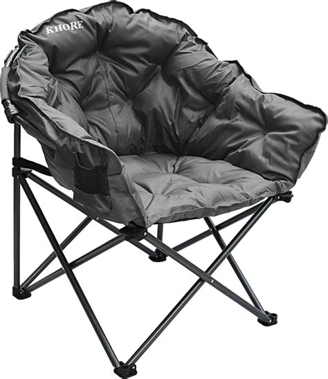 Khore Sofa Chair Oversized Heavy Duty Steel Folding Camping Moon Saucer