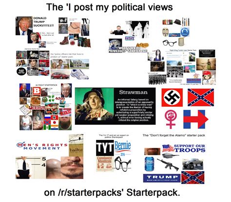 The I Post My Political Views On Rstarterpacks Starterpack R