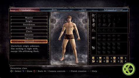 Dark Souls II Screens Show Character Creator Naked Class Xbox One Xbox News At