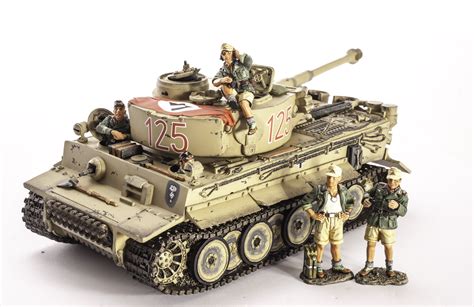 King And Country Afrika Korps Tiger Tank With Crew