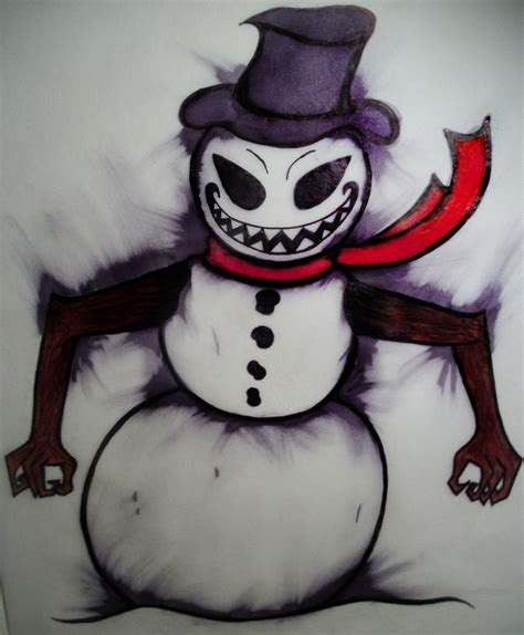 Evil Snowman By Poisonrose425 On Deviantart Scary Christmas