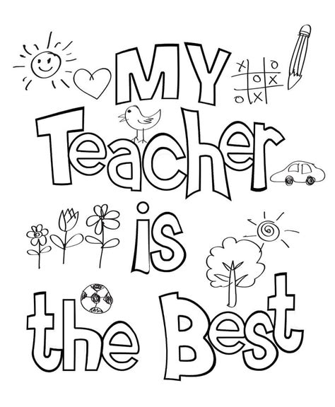 Favorite Teacher Coloring Page Coloring Pages