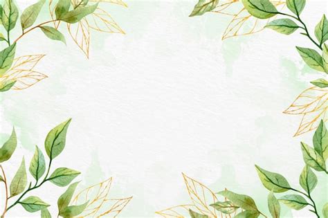 Free Vector Leaves Background With Metallic Foil