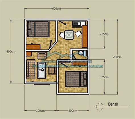 Biasanya rumah tipe 36 ini dibuat 1 lantai saja karena sudah sangat kecil. Denah Rumah Minimalis Type 21 1 lantai Terbaru 2015 ...