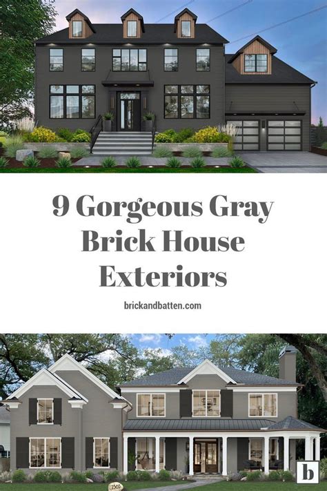 9 Gorgeous Gray Brick House Exteriors Brick Exterior House Grey