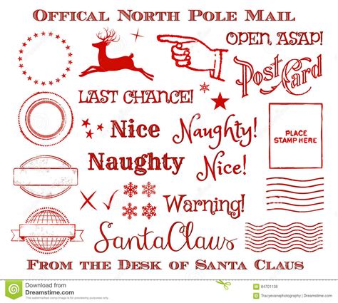 Unable to complete your request at this time. Holiday Christmas Official North Pole Santa Mail Clip Art ...