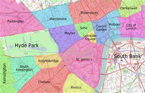 west london map - Google Search | London neighborhoods, London