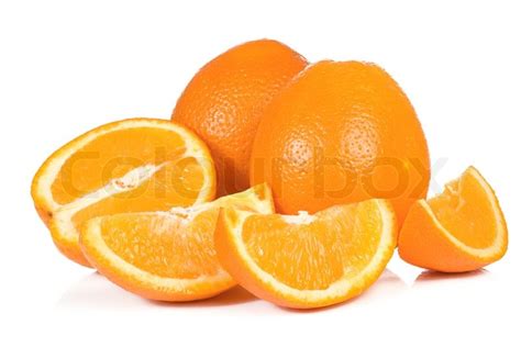 Isolated Sliced Oranges Stock Photo Colourbox