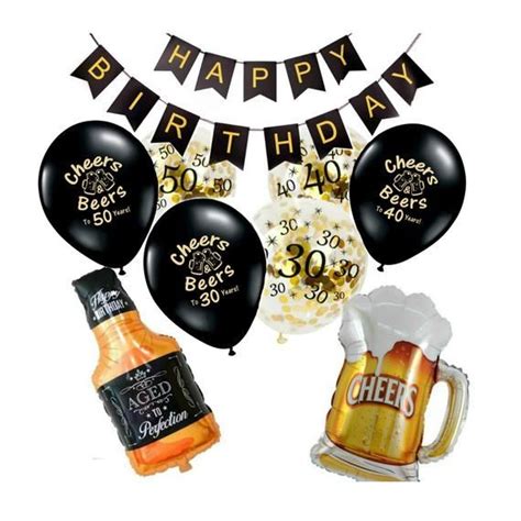 Get creative and unusual 30th birthday ideas for men from a professional event planner. Cheers and Beers Decor Cheers to 30 Years Aged to | Etsy ...