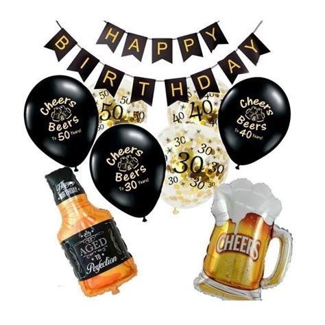 The banner, balloon, and plate sets in this collection make the perfect. Cheers and Beers Decor Cheers to 30 Years Aged to | Etsy in 2020 | 30th birthday men, Beer ...