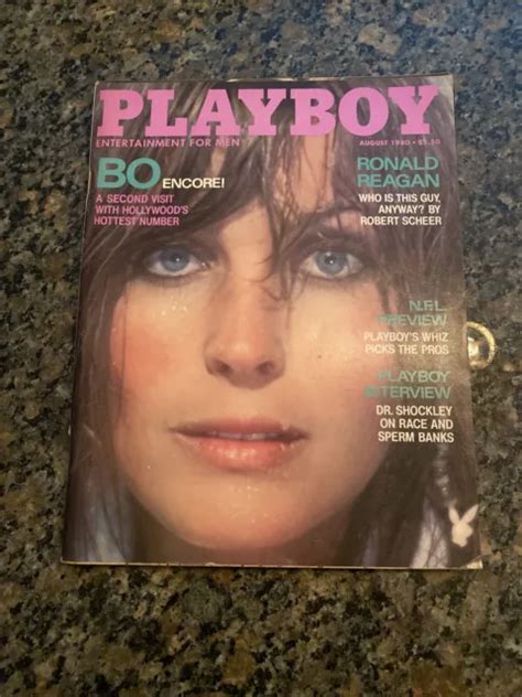 Playboy Magazine August Bo Derek Nude Pictorial Centerfold Intact Vg Picclick Uk